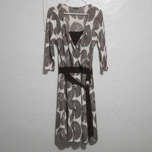 White and brown dress